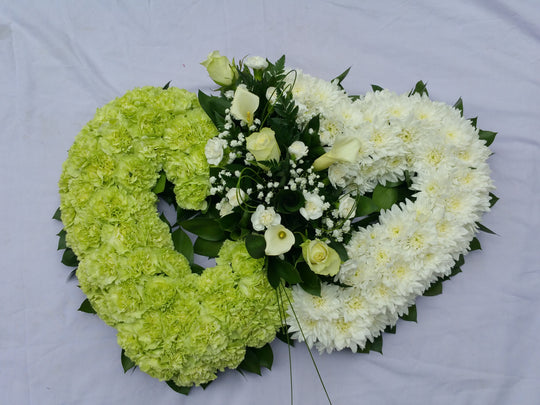 Double heart funeral tribute (1)